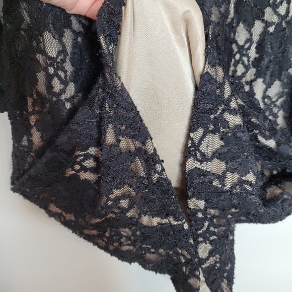 Zara Black Lace Flower Embroidered Dress - Picture 7 of 12